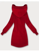 Červená dámska mikina so svetrovými vložkami LHD (AMG-172A)