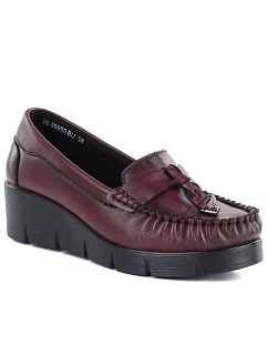 Kožené mokasíny s bordovou platformou Vinceza 39990
