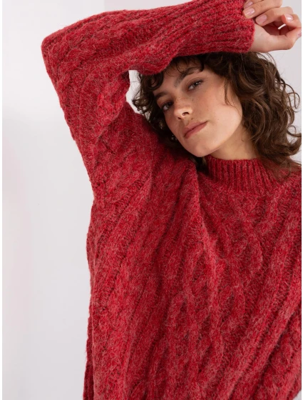 Sweter AT SW  ciemny czerwony model 19018696 - FPrice