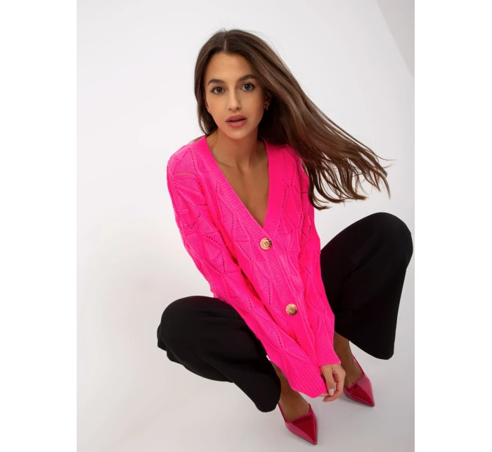 Dámsky sveter LC SW 803 fluo ružový Dámsky sveter LC SW 803 fluo ružový