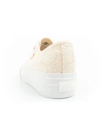 Lee Cooper Dámske šnurovacie športové topánky Beige Dámske tenisky na platforme