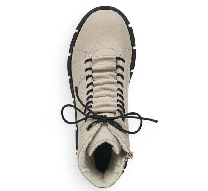 Rieker W X3428 béžové zateplené topánky