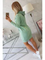 Mikina s kapucňou tmavo mätová Mikina s kapucňou tmavo mätová