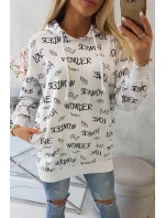 Mikina s nápisy bílá Mikina s nápisy bílá