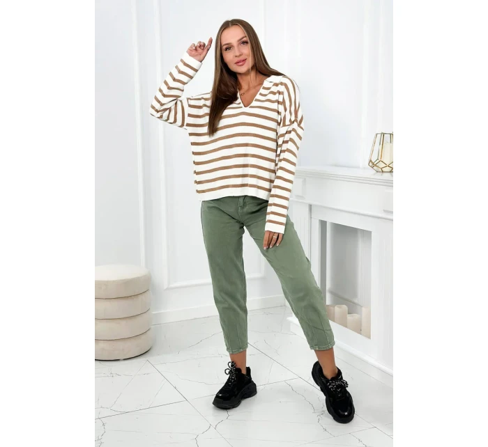 Pruhovaný sveter Ťava Pruhovaný sveter Ťava