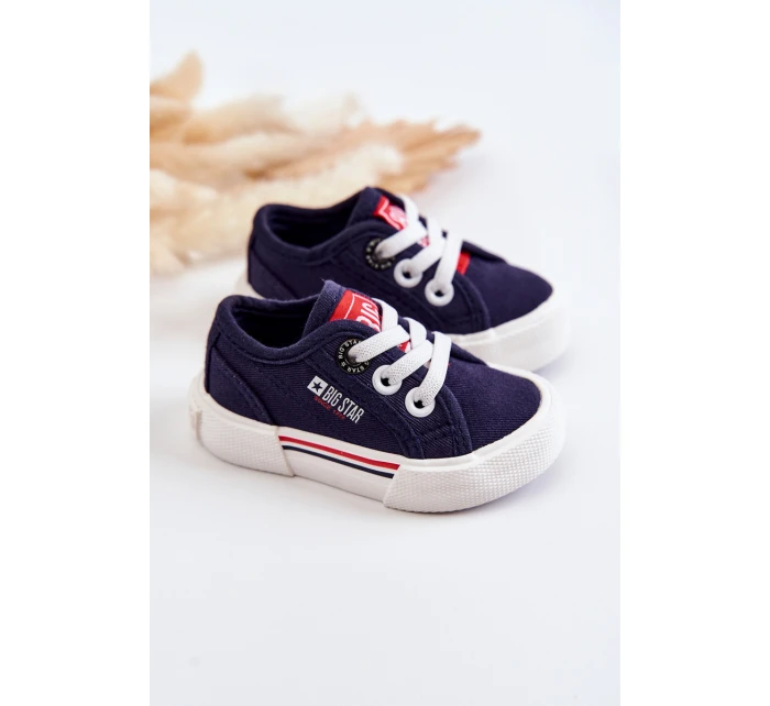 Dziecięce Niskie Trampki Big Star JJ374163 Granatowe