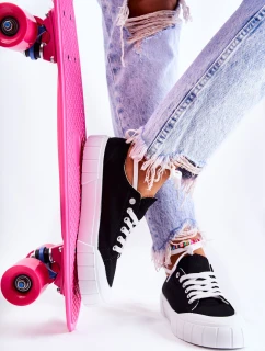 Damskie Trampki Na Platformie Czarne Comes