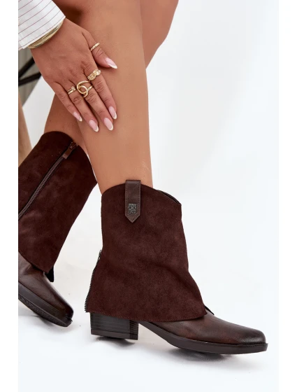 Dámske zateplené členkové topánky na kôpke - chocolate Sylvette Dámske zateplené členkové topánky na kôpke - chocolate Sylvette