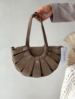 Dámska kabelka z prírodného semišu Marivane - béžová