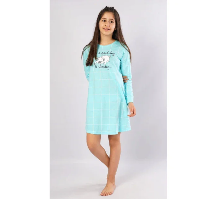Dětská noční košile s dlouhým rukávem model 15847323 - Vienetta Kids Dětská noční košile s dlouhým rukávem model 15847323 - Vienetta Kids