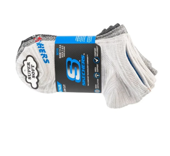 6ks Chlapecké ponožky bez froté Grey model 21387740 - Skechers 6ks Chlapecké ponožky bez froté Grey model 21387740 - Skechers