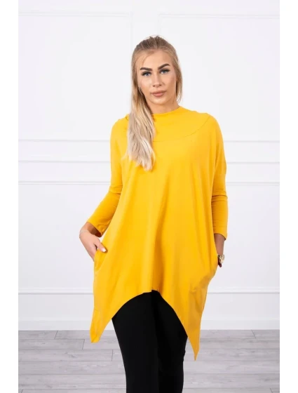 Horčicová mikina na bicykel s potlačou Horčicová mikina na bicykel s potlačou