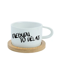 I WON'T DO IT - biely pohár na makrónky 200 ml