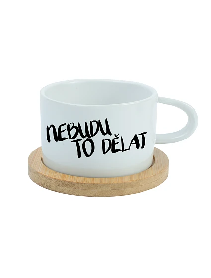 I WON'T DO IT - biely pohár na makrónky 200 ml