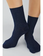 BEZTLAKOVÉ REBROVANÉ LUREXOVÉ PONOŽKY SB075