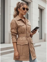 dámský kabát s vázáním velbloudí barvy Dstreet model 21968609 - FashionStreet