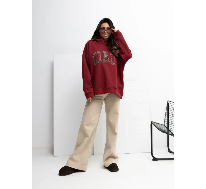 Bluza RV BL model 21777617 bordowy - FPrice Bluza RV BL model 21777617 bordowy - FPrice