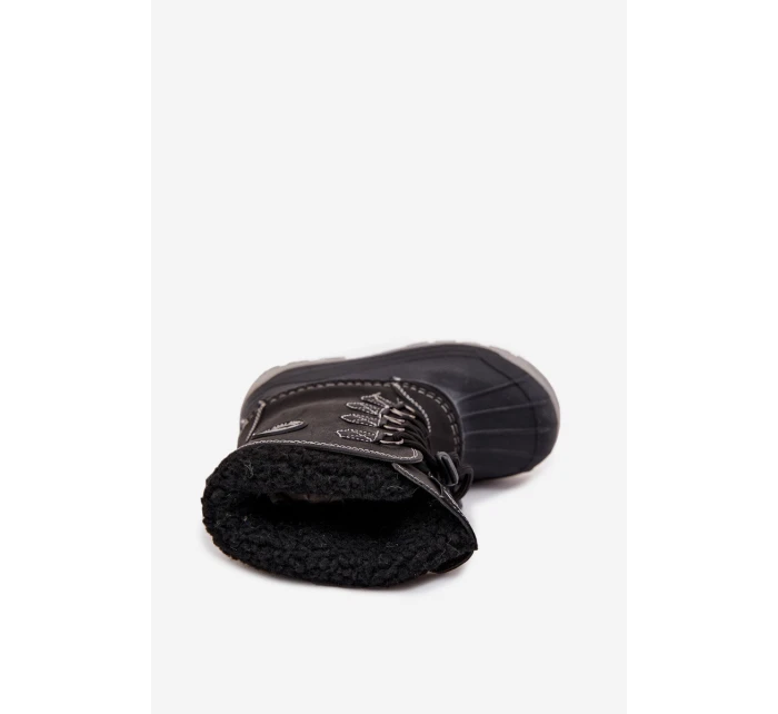 Chlapčenské snežnice Lee Cooper - čierne Chlapčenské snežnice Lee Cooper - čierne