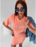 Dámske šaty 277797 lososové - Ola Voga Dámske šaty 277797 lososové - Ola Voga