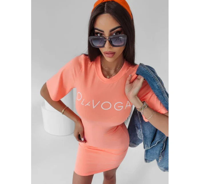 Dámske šaty 277797 lososové - Ola Voga Dámske šaty 277797 lososové - Ola Voga