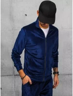 Pánská tmavě modrá velurová mikina Dstreet model 21967351 - FashionStreet