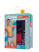 Pánske boxerky Štart Hipster C2P box - BLUE - DARK COMBINATION - tm.modrá-vínová M008 - SLOGGI