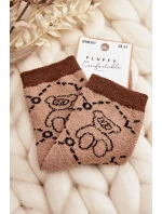 Młodzieżowe Ciepłe Skarpety Z Misiem - Jasny Brąz