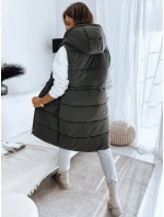 Dámská prošívaná vesta zelená Dstreet model 21966347 - FashionStreet Dámská prošívaná vesta zelená Dstreet model 21966347 - FashionStreet