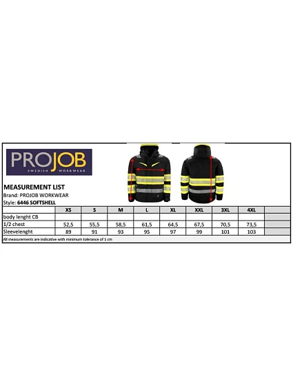 Jacket Padded bezpečnostní bunda 64. hi vis yellow/black model 22463327 - ProJob Jacket Padded bezpečnostní bunda 64. hi vis yellow/black model 22463327 - ProJob