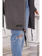 Zateplená bunda s kapucí v grafitové barvě