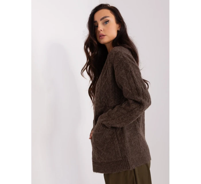 Sweter AT SW model 18959533 brązowy - FPrice Sweter AT SW model 18959533 brązowy - FPrice