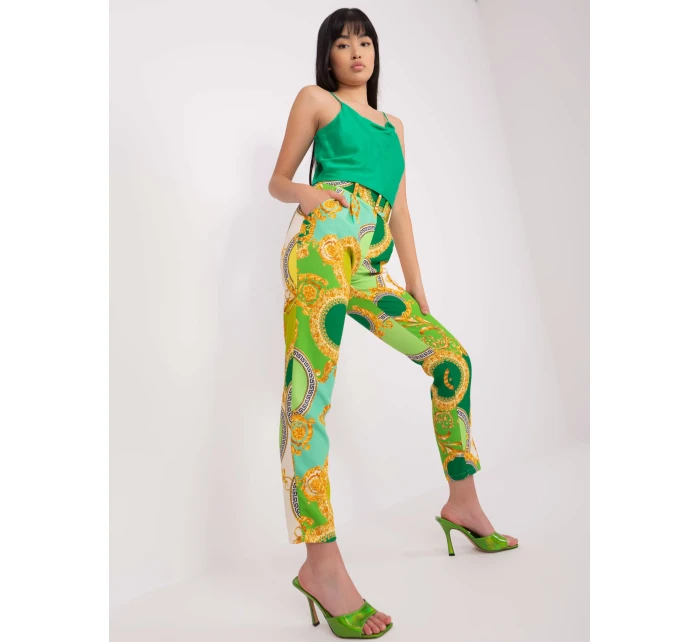 Spodnie DHJ SP model 18650909 zielony - FPrice Spodnie DHJ SP model 18650909 zielony - FPrice