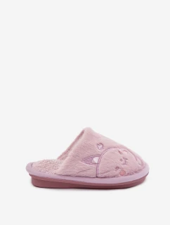 Detské papuče s kožušinou - fialové Norene