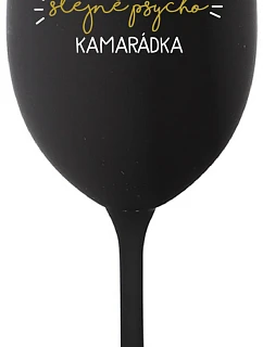 NAJLEPŠIA ROVNOSŤ PSYCHO KAMPANĚ - čierny pohár na víno 350 ml