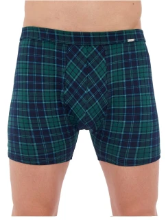 Pánské boxerky Cornette Prime 904/121 Tmavě zelená s modrou - Cornette