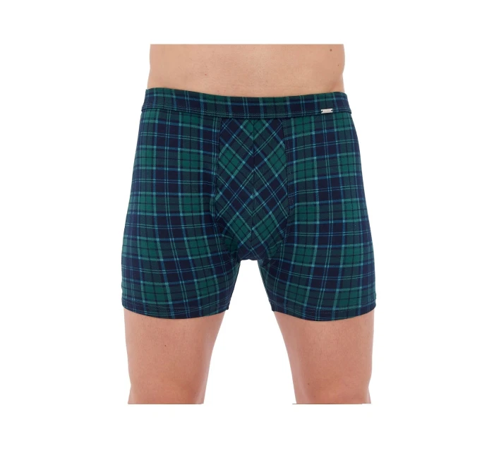 Pánské boxerky Prime model 21857553 Tmavě zelená s modrou - Cornette