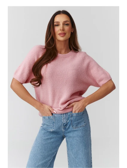 Sveter s krátkym rukávom model 224079 Makadamia Sveter s krátkym rukávom model 224079 Makadamia