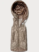 Tenké bez rukávov s kontrastným lemovaním Goodlookin beige (B8583-12)