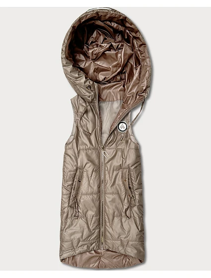 Tenké bez rukávov s kontrastným lemovaním Goodlookin beige (B8583-12) Tenké bez rukávov s kontrastným lemovaním Goodlookin beige (B8583-12)