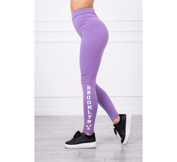 Kalhoty legíny Brooklyn tmavě fialové Kalhoty legíny Brooklyn tmavě fialové