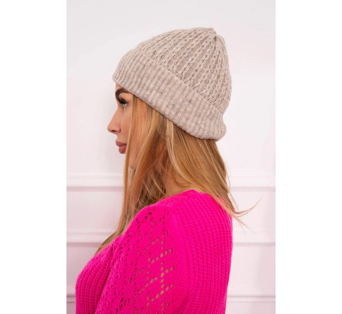 Tenká čiapka Wioletta K251 svetlo béžová