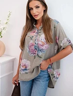 Dámska bavlnená blúzka s kvetinovým vzorom fango