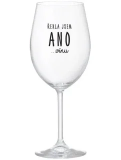 I SAID YES...TO WINE - číry pohár na víno 350 ml