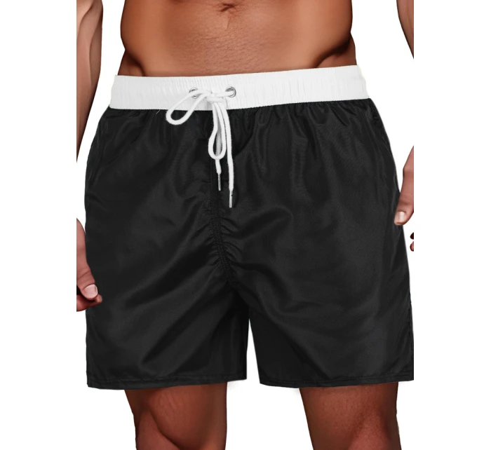 FashionStreet pánske čierno-biele šortky SX2513 FashionStreet pánske čierno-biele šortky SX2513