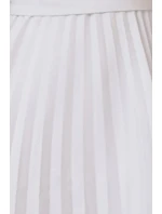 311-20 LILA Plisované šaty s krátkymi rukávmi a opaskom - GREY