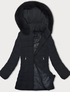 Tmavomodrá prešívaná dámska zimná bunda J Style (16M9119-215)