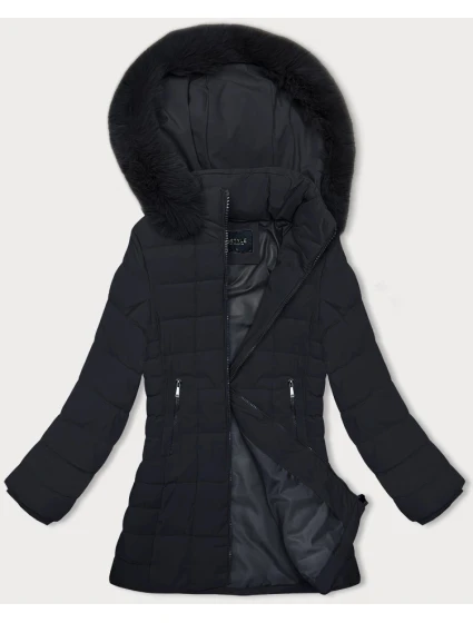 Tmavě modrá prošívaná dámská zimní bunda model 21247029 - J.STYLE
