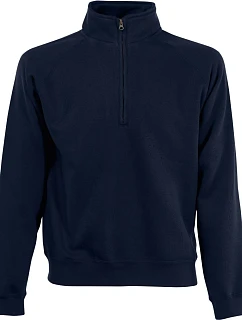 Fruit of the Loom Classic Zip-Neck Sweat Mikina s 1/4 zipsom 16.2114 tmavomodrá