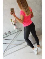 Limitovaná edícia blúzky ružová neón+čierna Limitovaná edícia blúzky ružová neón+čierna