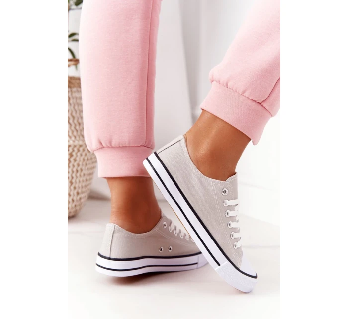 Damskie Klasyczne Trampki Szare Omerta